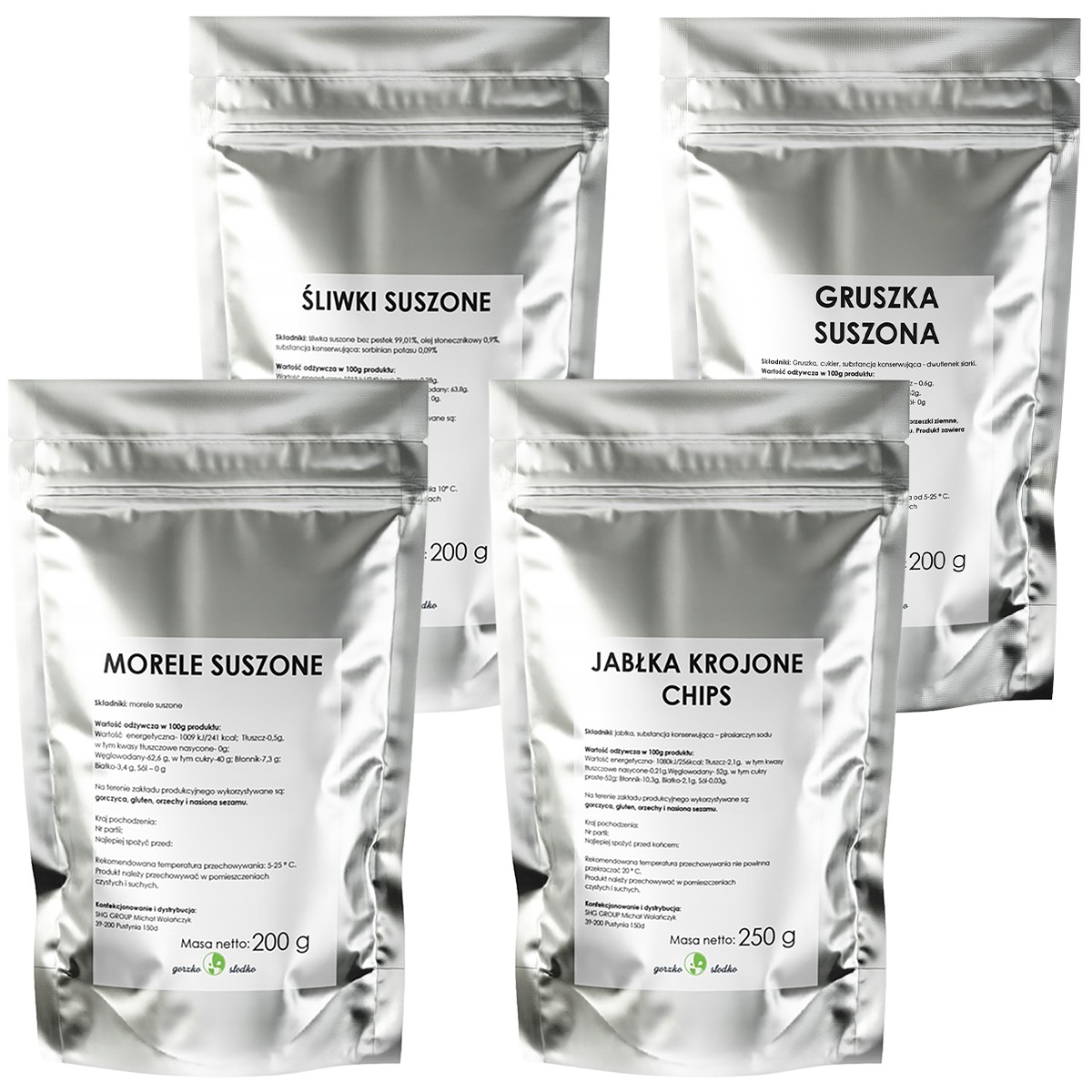 Mieszanka kompotowa - zestaw owoców suszonych